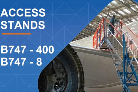 Maintenance Access Stands for Boeing 747 commercial and cargo aircraft