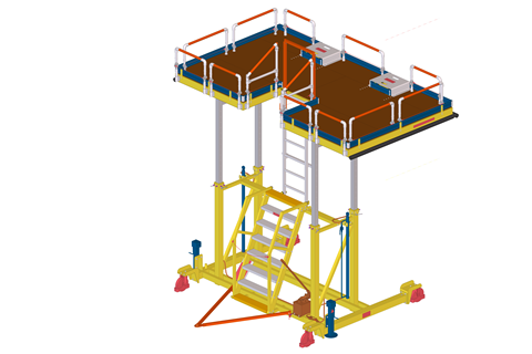 Wheel well stand for P2F or regular maintenance