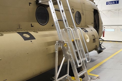 Unique foldable Chinook CH-47 Out Of Area Ladders