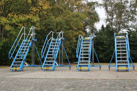 Aircraft Access Stands ready for transport